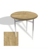 Venedik Masa Yuvarlak Çap 70 Kromnikel (Werzalit, Wermodin Veya Allzalit Tabla) - Avalone Pine