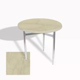 Venedik Masa Yuvarlak Çap 70 Kromnikel (Werzalit, Wermodin Veya Allzalit Tabla) - Golden Marble