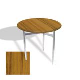 Venedik Masa Yuvarlak Çap 70 Kromnikel (Werzalit, Wermodin Veya Allzalit Tabla) - Real Teak