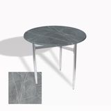 Venedik Masa Yuvarlak Çap 80 Kromnikel (Werzalit, Wermodin Veya Allzalit Tabla) - Light Temperado