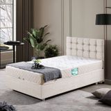 Venedik Tek Kişilik Baza Başlık Comfort Ortopedik Yatak Seti - Krem 90 x 190