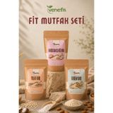 venefis Fit Mutfak Un Seti 3'lü 250 Gr x 3 (Yulaf Unu, Hindistan Cevizi Unu, Badem Unu)