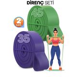Venenon 35 + 45 KG 2'li SET Barfiks Lastiği Gym Resistance Band Antrenman Kas Geliştirme Bandı