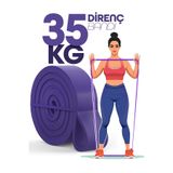 Venenon 35KG Barfiks Lastiği Gym Resistance Band Antrenman Kas Geliştirme Bandı Mor (Extra Sert)
