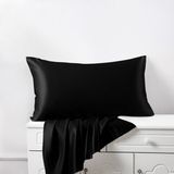 Venera Saf Ipek Yastık Kılıfı - Pure Silk Pillowcase - 50x70 - Siyah