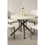 veneramobilya Açılır Kapanır Masa Açılır Yemek Masası 4-6 Kişilik Bohem Salon Yuvarlak Oval Mutfak 130x100 Helezon Metal Ayak