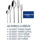 Venetto 60 Parça Çelik Çatal Kaşık Takımı
