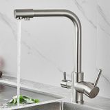 Venita İnox Arıtmalı 3 Yollu Dual Flow Kuğu Tipi Mutfak Bataryası