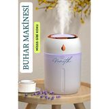 Venith Aromaterapi Aromaterapi Buhar Makinesi 300 ml Ultrasonik Hava Nemlendirici ve Aroma Difüzörü Type C Girişli - Beyaz
