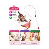 Venlora Kedi Oyuncak Çubuğu Tüylü Çıngıraklı İnteraktif Kedi Oltası Oyuncağı