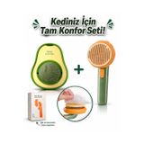 Venlora Kedi Set Avokado Catnip Oyuncak + Basmalı Tuşlu Tüy Toplayıcı Kabak Model Tarak (Kutulu Gönderim)