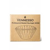 Vennesso Profesyonel Basket Filtre Kağıdı 90/250, Beyazlatılmamış Virgin Pulp, Doğal Kahverengi, Filtre Kahve Makineleri için