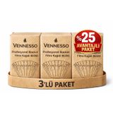 Vennesso Profesyonel Basket Filtre Kağıdı 90/250, Doğal Kahverengi,%100 Virgin Pulp, Beyazlatılmamış, 3'lü Paket