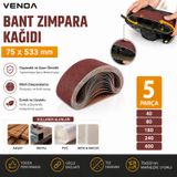 Venoa Black&Decker KA88 Uyumlu Bant Zımpara Kağıdı 75x533 mm (5 Adet) VENOA0205P75533