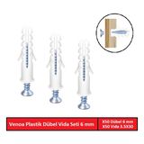 Venoa Ds06 Plastik Dübel Vida Seti 6 Mm 100 Parça