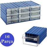 Venoa Ds40 Şeffaf Çekmeceli Avadanlık Parça Kutusu 16 Parça 124x196x80 Mm