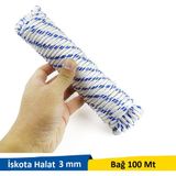 Venoa Iskota Örgülü Halat 3 mm 100 mt