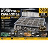 VENOA PVSP720 M3 Paslanmaz Vida Somun Pul Seti 720 Parça – Çantalı Civata Seti | İnox Paslanmaz Çelik