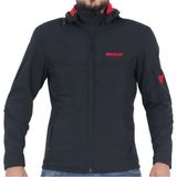 Venom Ceket Jaws Kapşonlu Soft Shell Motosiklet Montu Siyah-Kırmızı - L - Siyah - Kırmızı