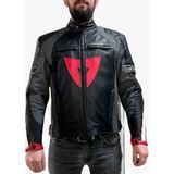Venom D1 Motosiklet Ceket Deri Racıng (Bir Beden Büyük Sipariş Veriniz) - 3XL - Siyah - Kırmızı
