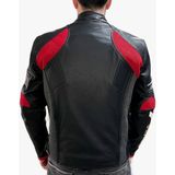 Venom D1 Motosiklet Ceket Deri Racıng (Bir Beden Büyük Sipariş Veriniz) - Siyah - Kırmızı