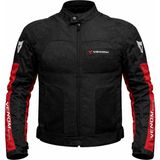 Venom Dynamic 4 Mevsim Ce Korumalı Siyah Kırmızı Motorcu Montu - 2XL - Siyah - Kırmızı