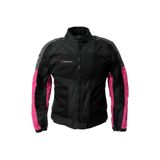 VENOM Motosiklet Kadın Mont 4 Mevsim Dynamic Black-Pink Motorcu Montu