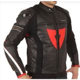 Venom Motosiklet Montu Deri 4 Mevsim Leather Racing Mont Black-Red - XL - Siyah