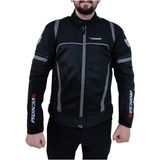 Venom Motosiklet Spin Yazlık Montu Siyah-Gri Motorcu Montu - XL - Siyah - Gri