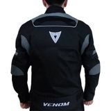 Venom Spın Yazlık Motosiklet Montu Erkek Siyah Gri SYM0166