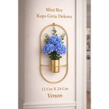 VENON 1 ADET || 12 X 24 ESKİTME MİNİ BOY Elips Mini Boy Kapı Girişi Duvar Çiçeklik Metal Çiçeklik Metal Tablo Hol Antre Balkon Teras Çiçek Tutucu Duvar Süsü Saksılık Yapay Çiçek Duvar Vazosu Duvar Dekoru