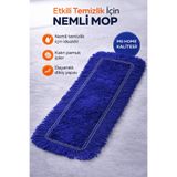 VENON 1 Adet 💙 50 Cm Mavi Orlon Nemli Mop 💙Paspas Kuru Kullanım💙 Nemli Bez Sık Dikiş || ⚠️ MAVİ ORLON TOZ ALMAK İÇİNDİR || MAVİ ORLON TOZU TOPLAR KURU KULLANIM ⚠️