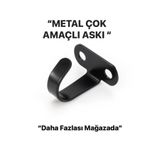 VENON 1 Adet J Model Mini Metal Askı Siyah Vidalı Banyo Mutfak Dolabı Metal Tavan Kanca Havlu Askılık
