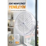 VENON 1 ADET ŞEFFAF DOĞALGAZ MENFEZ MENFEZ VİDA DAHİL Havalandırma Plastik Şeffaf || Şeffaf Cam Menfezi Yuvarlak Havalandırma Menfezi PVC Cam Menfezi