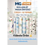 VENON 1 Rulo ❤️ 16 Yaprak 100x150 Kullan At Masa Örtüsü Sıvı Geçirmez Tek Kullanımlık Piknik Sofra Kağıdı