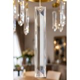 VENON 10 Adet || 15 CM TEK DELİKLİ || Tabut Taş Kristal Taş Avize Modelleri Yedek Avize Taşı || HALKASIZ || Kolye Dekorasyon Süsleme Perde || CAM KRİSTAL || Taşlı Avize Süsleme YEDEK PARÇA AVİZE MASA