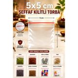 VENON 100 Adet 🧿 5x5 Cm 🧿KİLİTLİ POŞET 🧿 Kilitli Torba / Şeffaf / Kına Çerez Kuruyemiş Poşeti 5x5 Kilitli Poşet Torba Minik Kına Poşeti Boncuk Tohum Dübel Vida Vb .5x5 Kilitli Torba