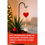 VENON 2 Adet 30 cm Metal Saksı Askı Çubuğu – Dekoratif Mini Bahçe & Salon Askı Standı