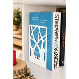 VENON 2 Adet 🌲 BEYAZ 🌲 Ağaç Desenli Beyaz Metal Kitap Tutucu, Metal Kitap Desteği Kitaplık Düzenleme Dekoratif Kitap Desteği Masaüstü Kitaplık Düzenleyici Raf Kitap Dayanağı Ofis Ev Çalışma Masası