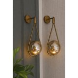 VENON 2 Adet Damla Aplik Pilli Değildir Elektriklidir Su Damlası Bal Glop Camlı Duvar Lambası Modern ✨ Duvar Aplik Modern Aplik Cam Aplik Dekoratif Aplik E-27 Duylu Salon Aplik Metal Aplik