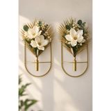 VENON 2 ADET ELİPS ESKİTME || Çiçeklik Modern Dekoratif || METAL SAAT YANI DEKOR ||Duvar Çiçeklik 20 x 40 Salon Dekorasyon || Duvar Çiçekliği Metal Duvar Vazosu Dekoratif Duvar Saksılığı Modern Duvar Dekoru