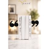 VENON 2 Adet SİYAH ""TIRNAK İşareti "" Metal Kitap Desteği Kitap Tutucu Ev Ve Ofis Dekoratif Dekoratif Kitap Desteği Masaüstü Kitaplık Düzenleyici Raf Kitap Dayanağı Ofis Ev Çalışma Masası Kitap Stoperi
