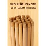 VENON 3 Adet Ahşap Sap 120 Cm ☀️ Sopası Süpürge Ucu Temizlik Sopası Ağaç Sopa Ağaç Sap
