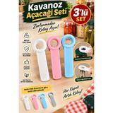 VENON 3 ADET || Kavanoz Kapak Açacağı Şişe Açacak Konserve Açacağı Çok Amaçlı Kapak Açıcı Sıkışmış Vakumlu Kapak Açma Aparatı Pratik El Tipi Kapak Sökücü Ergonomik Mutfak Gereci Yardımcı Açacak