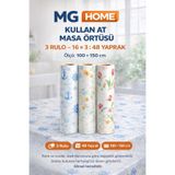VENON 3 Rulo ❤️ 48 Yaprak 100x150 Kullan At Masa Örtüsü Sıvı Geçirmez Tek Kullanımlık Piknik Sofra Kağıdı