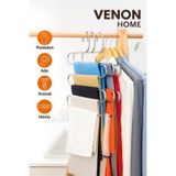 VENON 5 Katlı Pantolon Askısı Eşarp Şal Elbise Giysi Fular Kravat Askılık Havlu Dolap Düzenleyici