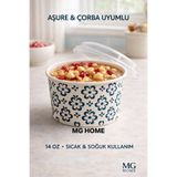 VENON 50 Adet 👩🏻🍳 14 Oz Karton Kağıt Aşure Çorba Tatlı Yemek Kasesi Kullan At Plastik Kapaklı 👩🏻🍳 Çorba Kase Takım Desenli Kase Sütlaç Tatlı Tabak Aşure Sütlaç Sıcak Uyumlu KAPAKLI SET ÇORBA SETİ