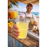 VENON 50 Adet 350 Cc 📢 KLİPS KAPAKLI BARDAK 🍹Plastik Bardak Limonata Soğuk Kahve Pet Milkshake🍋