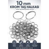 VENON 50 ADET || KROM Avize Halkası Avize Taşı Halkası Optigon Halkası Metal Halkası Avize Taş Birleştirme Toptaş Asma Kancası Avize Yedek Parçası Kristal Toptaş Kristal Optigon Birleştirme Aydınlatma Ek
