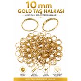 VENON 500 ADET || GOLD SARI ORİJİNAL KAPLAMALI Avize Halkası Avize Taşı Halkası Optigon Halkası Metal Halkası Avize Taş Birleştirme Toptaş Asma Kancası Avize Yedek Parçası Kristal Toptaş Kristal Optigon